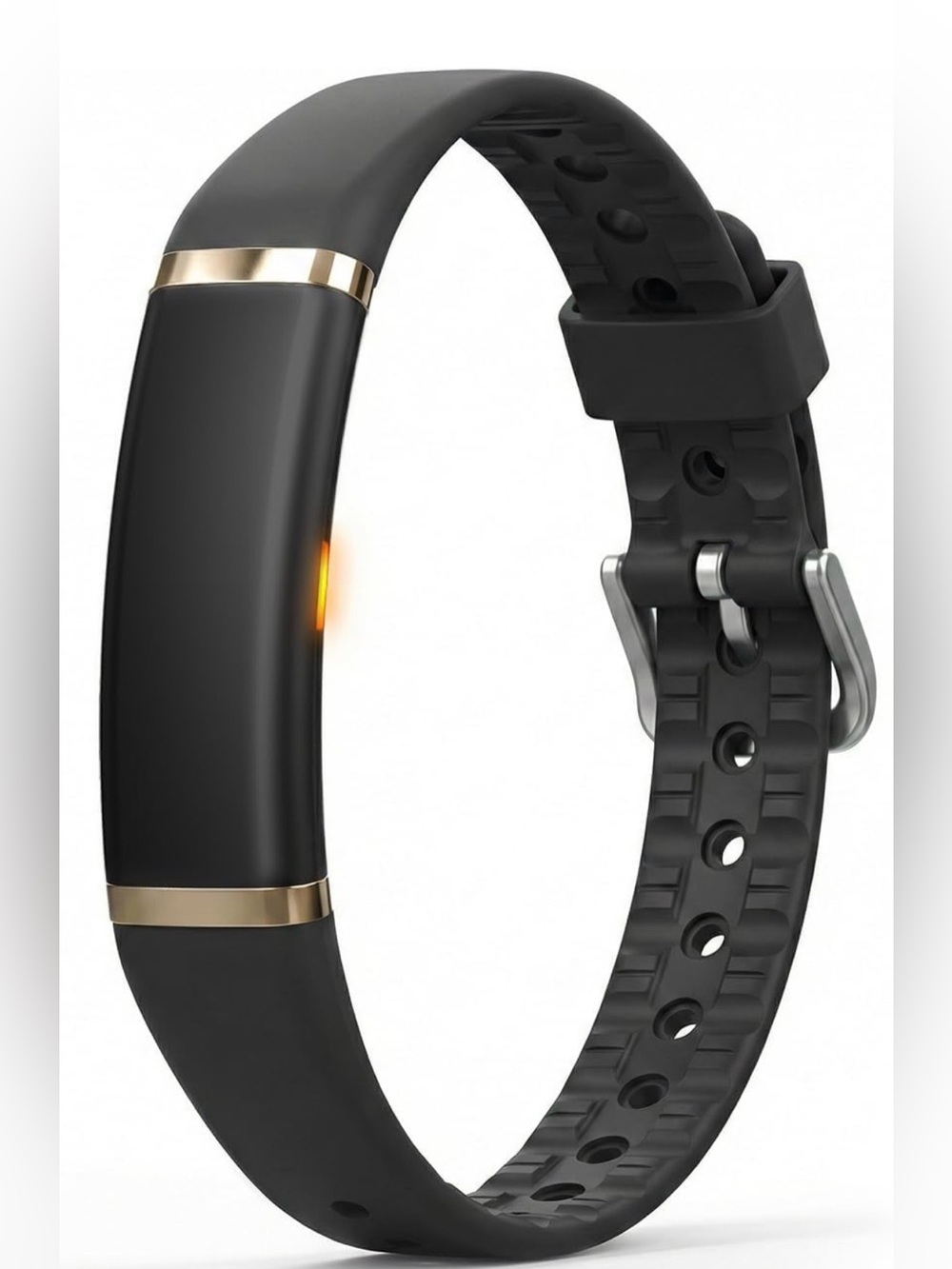 NIB Fit VII Black Fitness Activity Tracker with Gold Accents Smartwatch Wearable